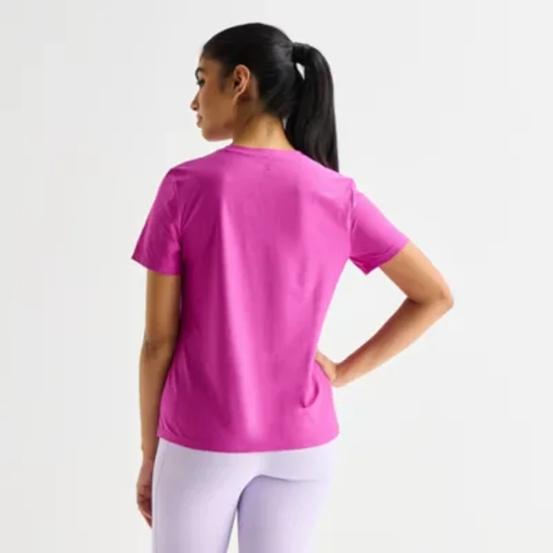 Xersion Womens Crew Neck Short Sleeve Quick Dry Active T-Shirt