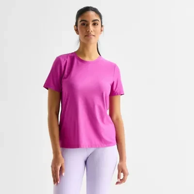 Xersion Womens Crew Neck Short Sleeve Quick Dry Active T-Shirt
