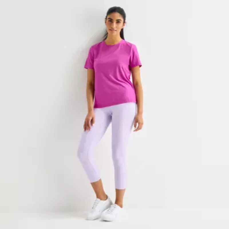 Xersion Womens Crew Neck Short Sleeve Quick Dry Active T-Shirt