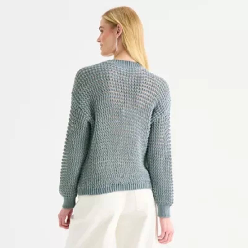 a.n.a Womens Crew Neck Long Sleeve Pullover Sweater