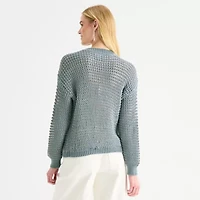 a.n.a Womens Crew Neck Long Sleeve Pullover Sweater