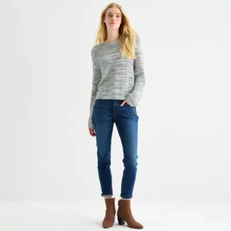 a.n.a Womens Crew Neck Long Sleeve Pullover Sweater