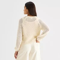 a.n.a Womens Crew Neck Long Sleeve Pullover Sweater