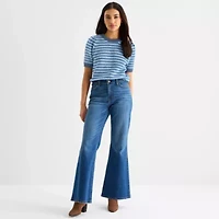 a.n.a Womens Crew Neck Short Sleeve Pullover Sweater