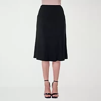 24seven Comfort Apparel Womens Mid Rise A-Line Skirt