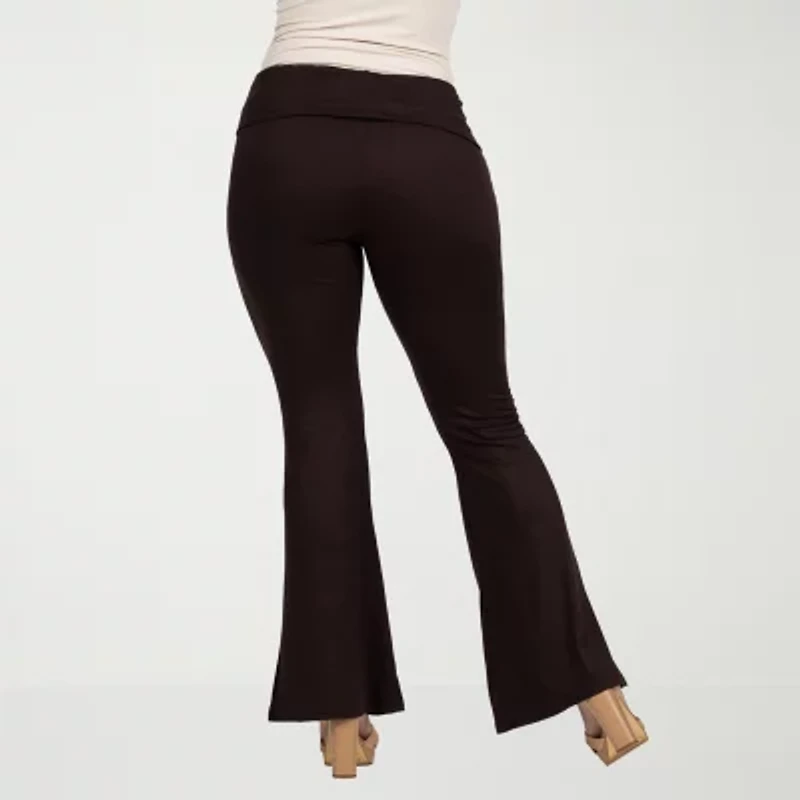 24seven Comfort Apparel Womens Flare Mid Rise Sweatpant