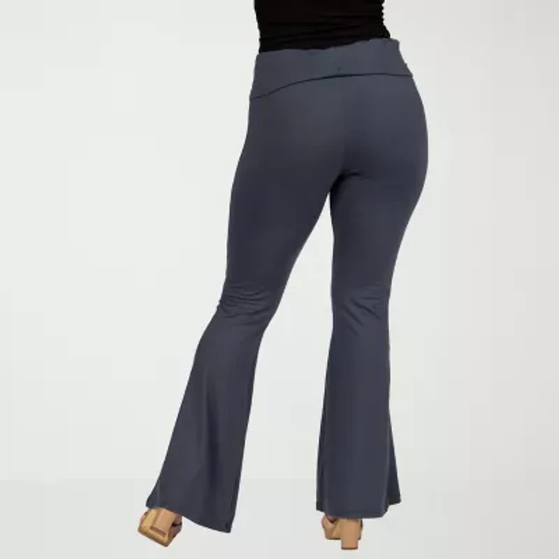 24seven Comfort Apparel Womens Flare Mid Rise Sweatpant