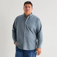 mutual weave Mens Long Sleeve Classic Fit Big and Tall Button-Down Shirt