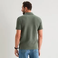 mutual weave Mens Regular Fit Short Sleeve Polo Shirt