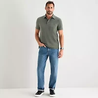 mutual weave Mens Regular Fit Short Sleeve Polo Shirt