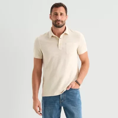 mutual weave Mens Regular Fit Short Sleeve Polo Shirt