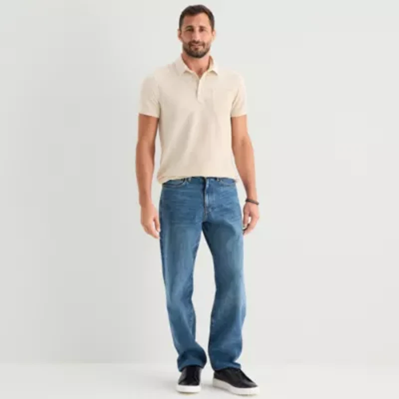 mutual weave Mens Regular Fit Short Sleeve Polo Shirt