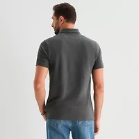 mutual weave Mens Regular Fit Short Sleeve Polo Shirt