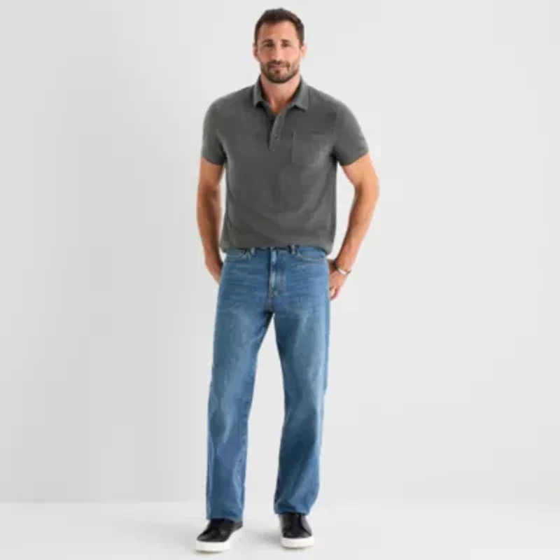 mutual weave Mens Regular Fit Short Sleeve Polo Shirt