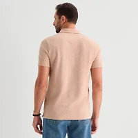mutual weave Mens Regular Fit Short Sleeve Polo Shirt