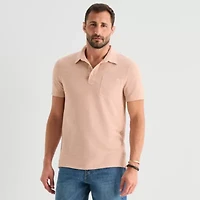 mutual weave Mens Regular Fit Short Sleeve Polo Shirt