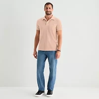 mutual weave Mens Regular Fit Short Sleeve Polo Shirt