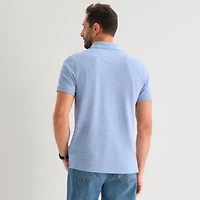 mutual weave Mens Regular Fit Elbow Sleeve Polo Shirt