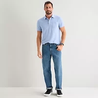 mutual weave Mens Regular Fit Elbow Sleeve Polo Shirt