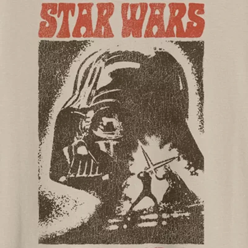 Mens Crew Neck Short Sleeve Classic Fit Star Wars Big and Tall Graphic T-Shirt