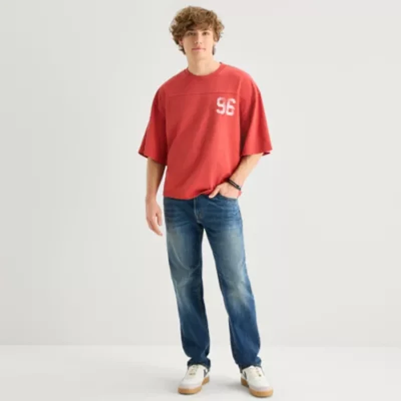 Arizona Mens Crew Neck Short Sleeve Boxy Fit Graphic T-Shirt