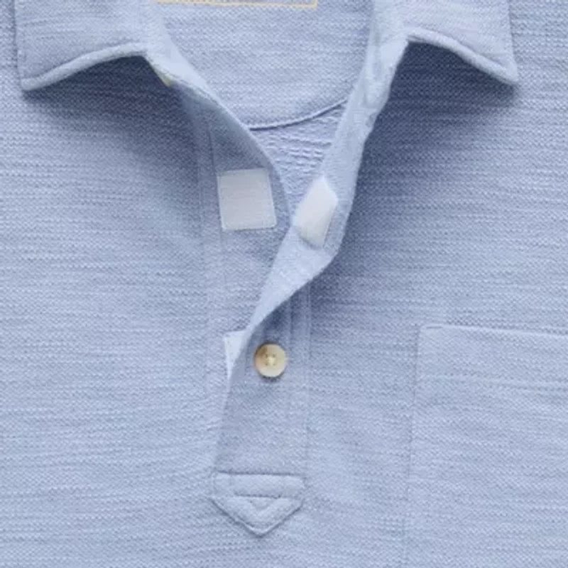 mutual weave Mens Regular Fit Easy-on + Easy-off Short Sleeve Polo Shirt