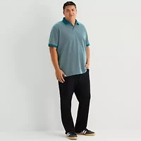 Shaquille O'Neal XLG Geo Weave Big and Tall Mens Regular Fit Short Sleeve Polo Shirt