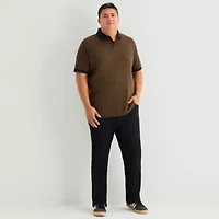 Shaquille O'Neal XLG Basket Weave Big and Tall Mens Regular Fit Polo Shirt