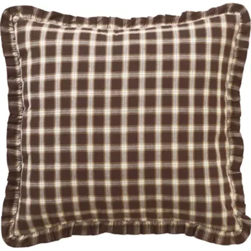 VHC Brands Sheridan Rustic Brown Reversible Euro Sham