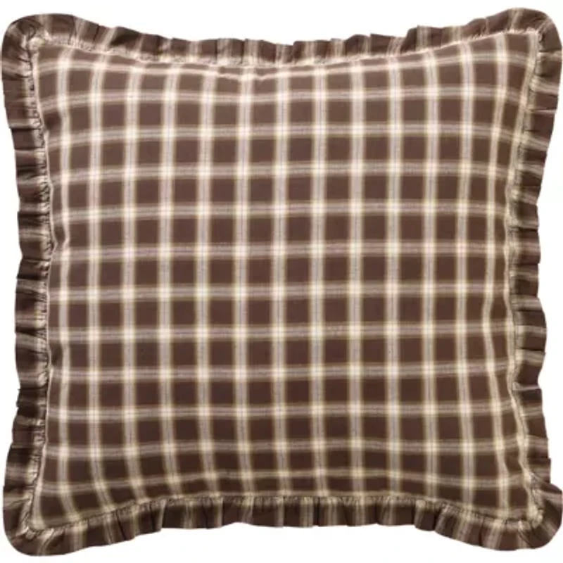 VHC Brands Sheridan Rustic Brown Reversible Euro Sham