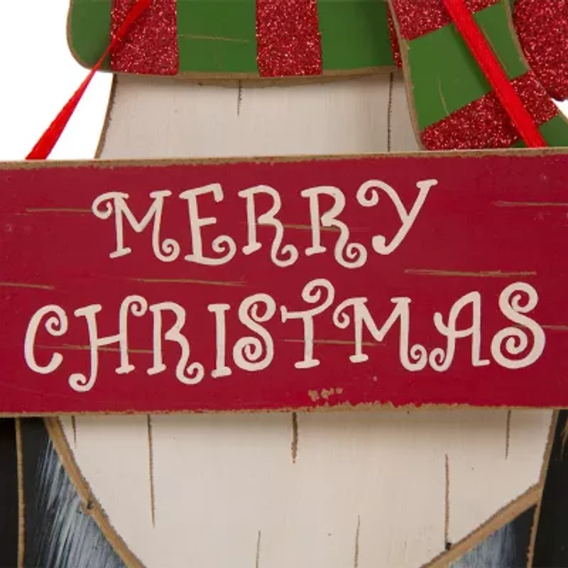 Glitzhome Wooden Christmas Dog Christmas Figurine