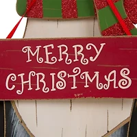 Glitzhome Wooden Christmas Dog Christmas Figurine