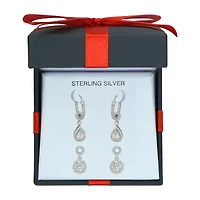 DiamonArt® 5 CT. T.W. White Cubic Zirconia Sterling Silver Earring Set