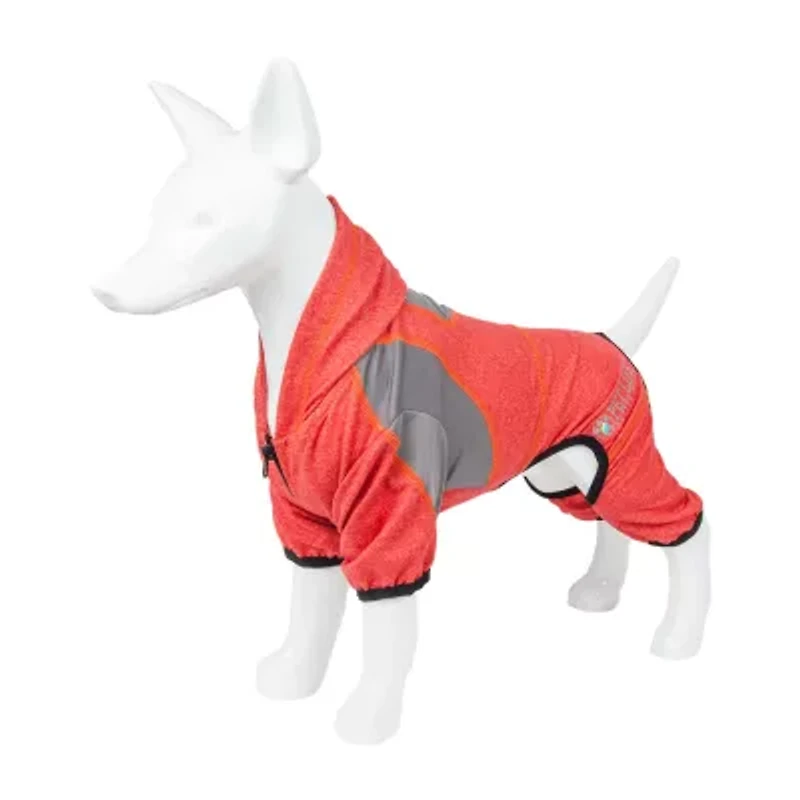 Pet Life ® Active 'Chase Pacer' Heathered Performance 4-Way Stretch Two-Toned Full Body Warm Up