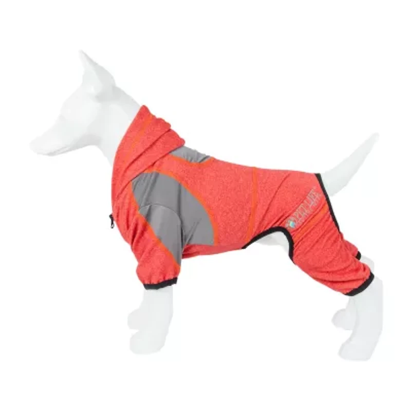 Pet Life ® Active 'Chase Pacer' Heathered Performance 4-Way Stretch Two-Toned Full Body Warm Up