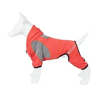 Pet Life ® Active 'Chase Pacer' Heathered Performance 4-Way Stretch Two-Toned Full Body Warm Up