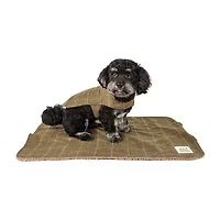 Touchdog ® 2-In-1 Windowpane Plaided Dog Jacket With Matching Reversible Dog Mat