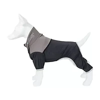 Pet Life ® Active 'Embarker' Heathered Performance 4-Way Stretch Two-Toned Full Body Warm Up