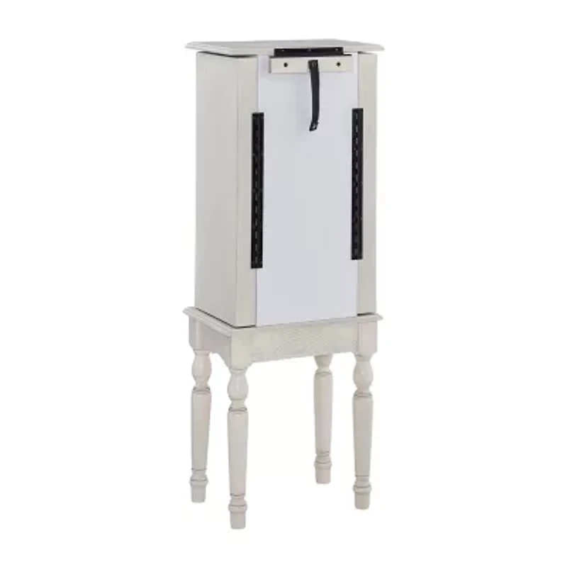 Powell Company Kristen White Jewelry Armoire