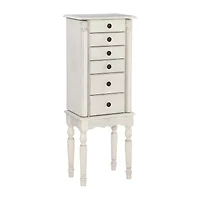 Powell Company Kristen White Jewelry Armoire