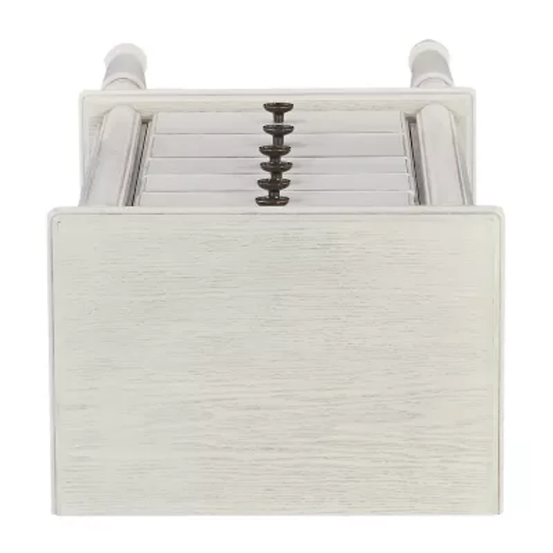 Powell Company Kristen White Jewelry Armoire