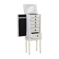 Powell Company Kristen White Jewelry Armoire