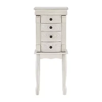 Powell Company Danika White Jewelry Armoire