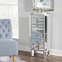Powell Company Annabella Mirrored Jewelry Armoire