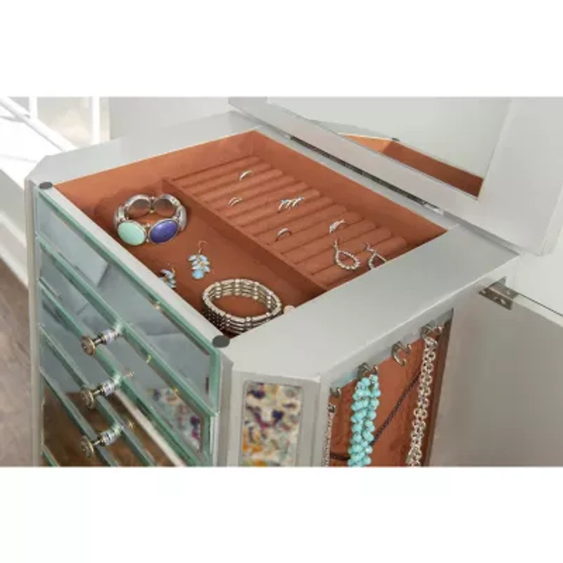 Powell Company Annabella Mirrored Jewelry Armoire