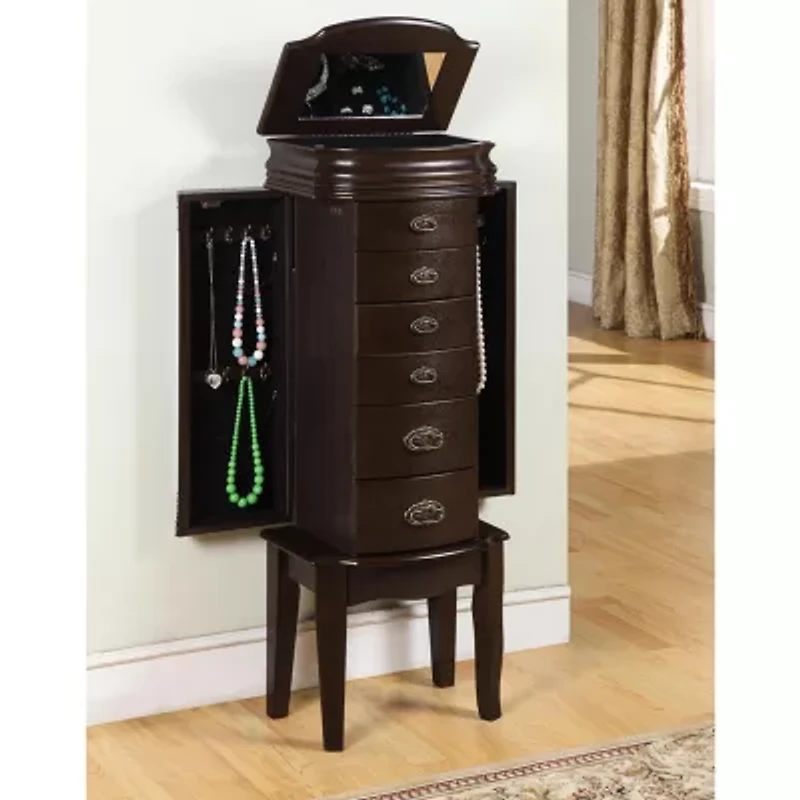Powell Company Holly Espresso Jewelry Armoire