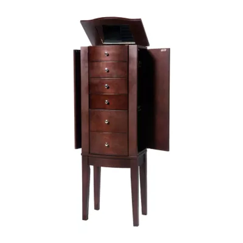 Powell Company Polly Cherry Jewelry Armoire