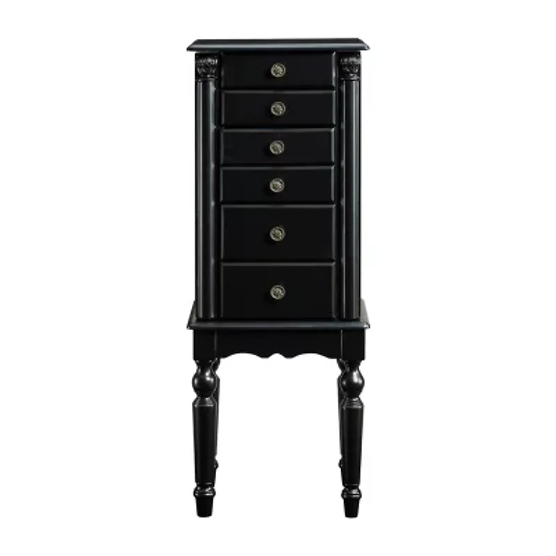 Powell Company Kristen Black Jewelry Armoire