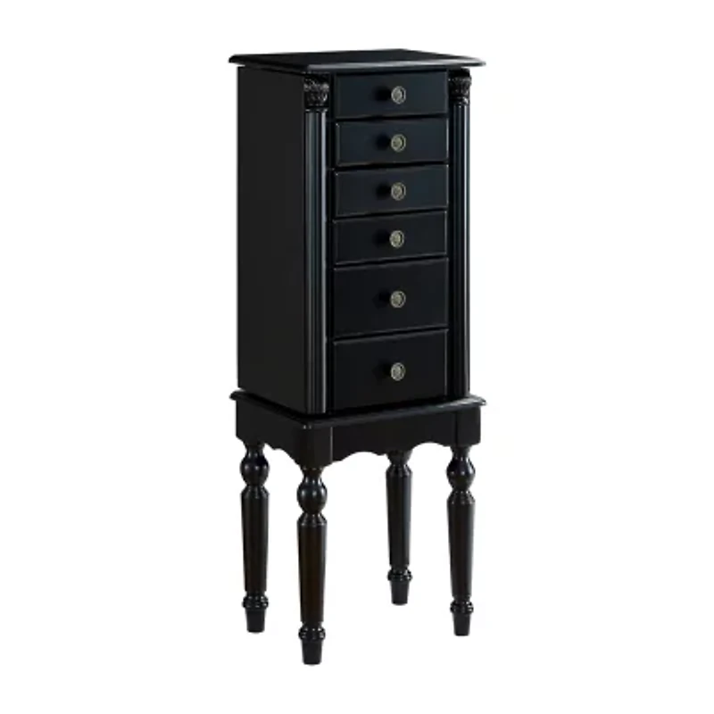 Powell Company Kristen Black Jewelry Armoire