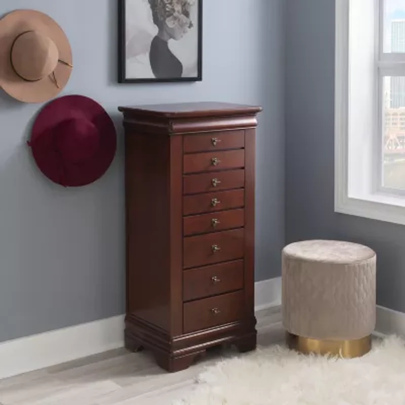 Powell Company Rema Cherry Jewelry Armoire